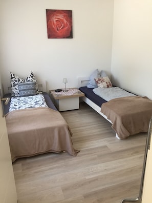 2 bedrooms, iron/ironing board, travel cot, WiFi