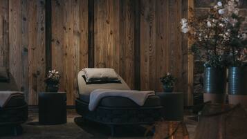 Sauna, steam room, body treatments, body wraps, body scrubs, facials