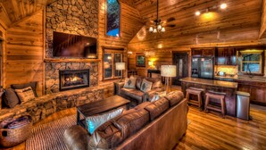 House, 3 Bedrooms | Living room | TV - Sundance Retreat by Escape to Blue Ridge (Morganton)