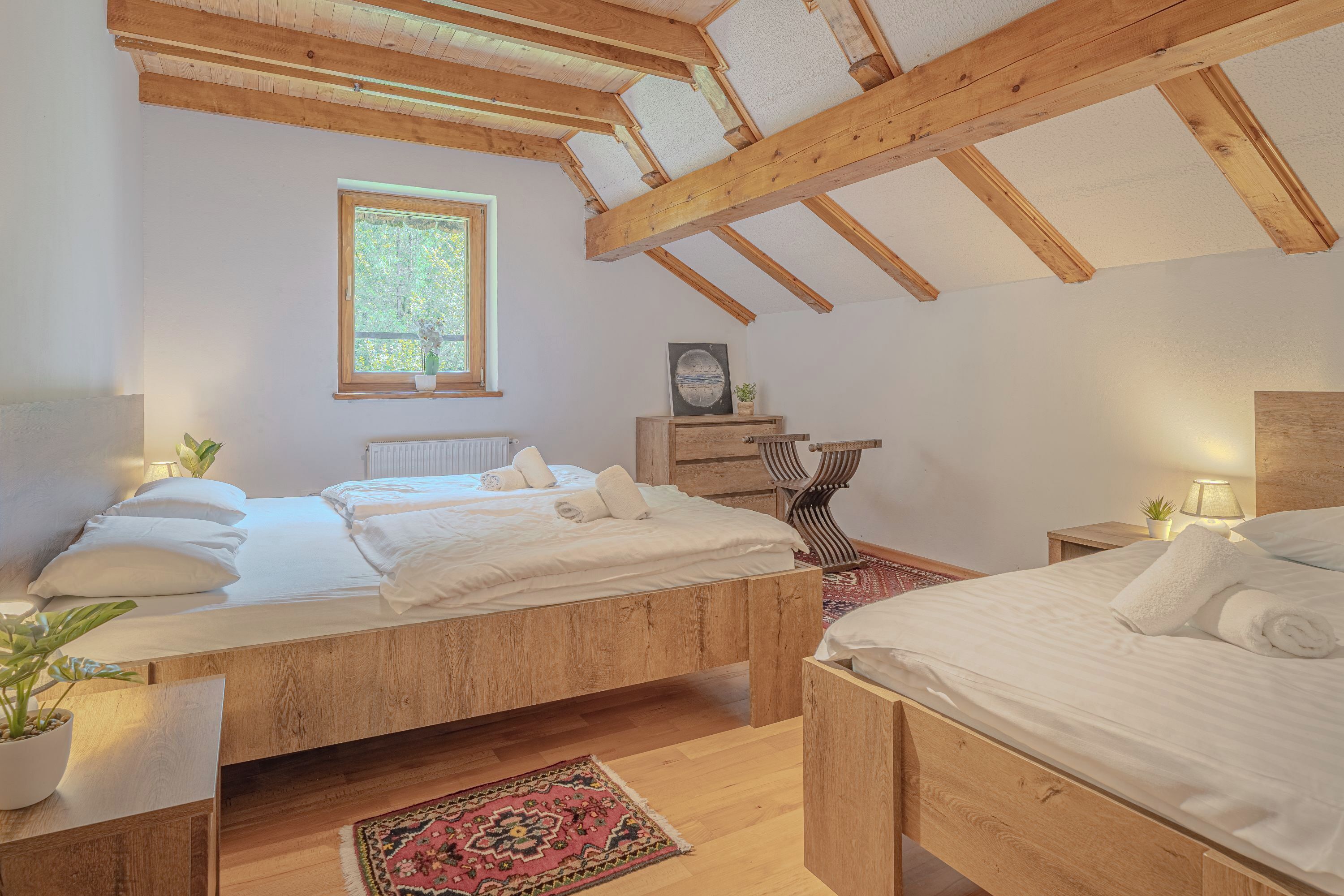 Family Chalet, Multiple Bedrooms, 2 Bathrooms, Mountainside (Chalet Primus Near Soča Gorge) | 4 bedrooms, iron/ironing board, bed sheets