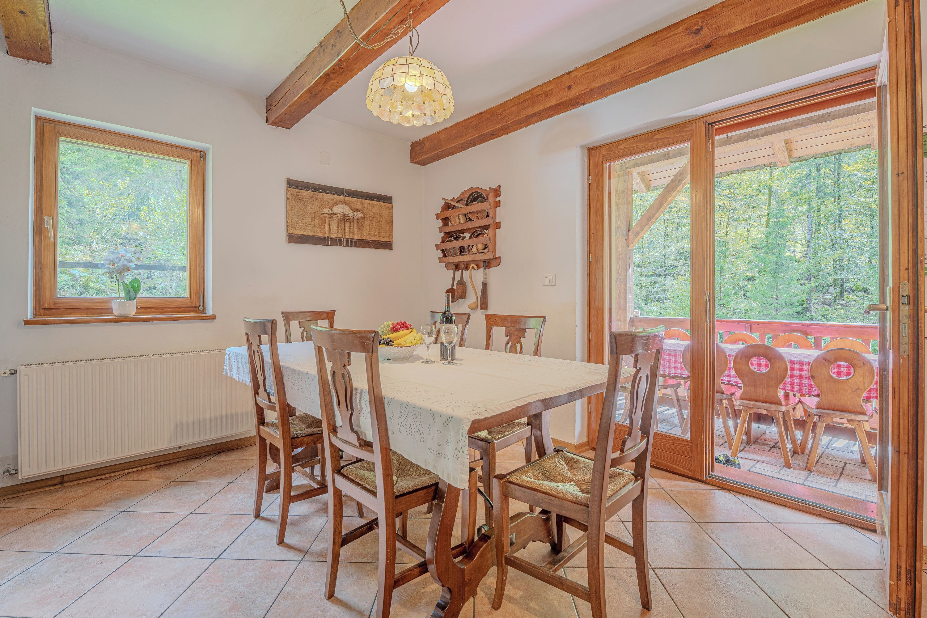 패밀리 샬레, 침실 여러 개, 욕실 2개, 산비탈 (Chalet Primus Near Soča Gorge) | 다이닝