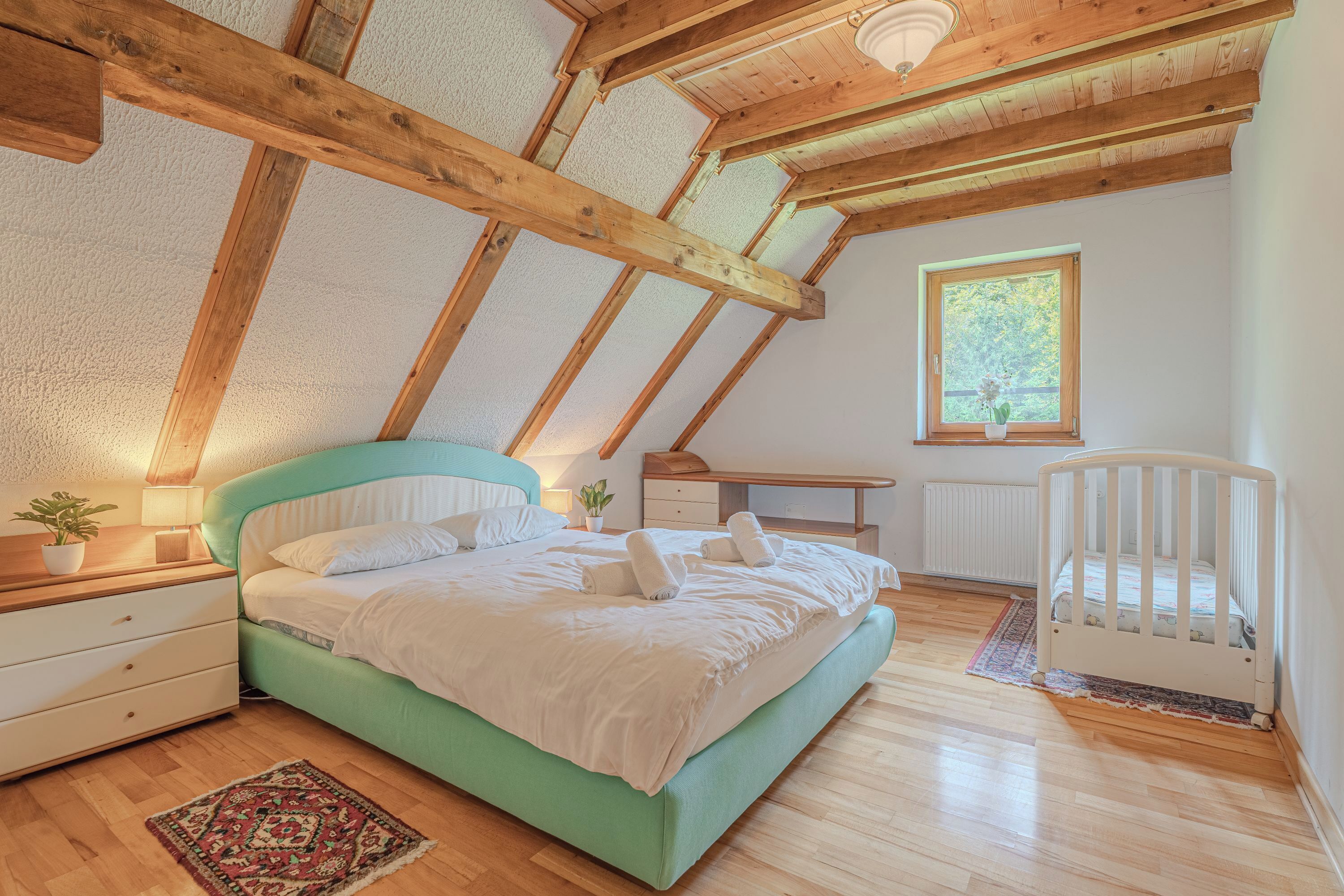 Family Chalet, Multiple Bedrooms, 2 Bathrooms, Mountainside (Chalet Primus Near Soča Gorge) | 4 bedrooms, iron/ironing board, bed sheets