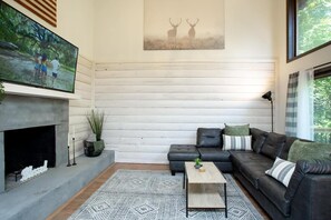Smart TV, fireplace