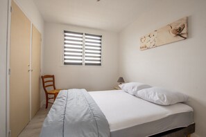 1 chambre, fer et planche à repasser