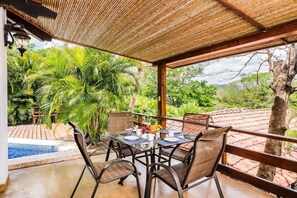 Outdoor dining - Private Pool Villa, Walk to Beach & Resort Access (Playa Hermosa)