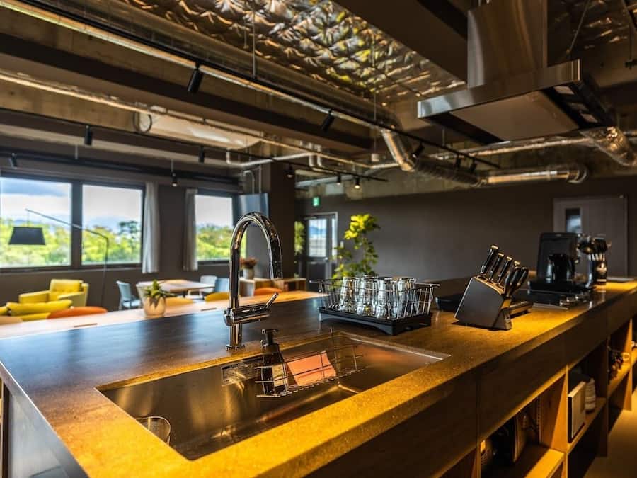 Fridge, microwave, rice cooker, griddle