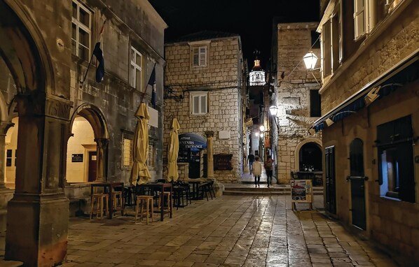 Stroll through historic streets lined with charming stone buildings and discover a café or restaurant with outdoor seating areas.