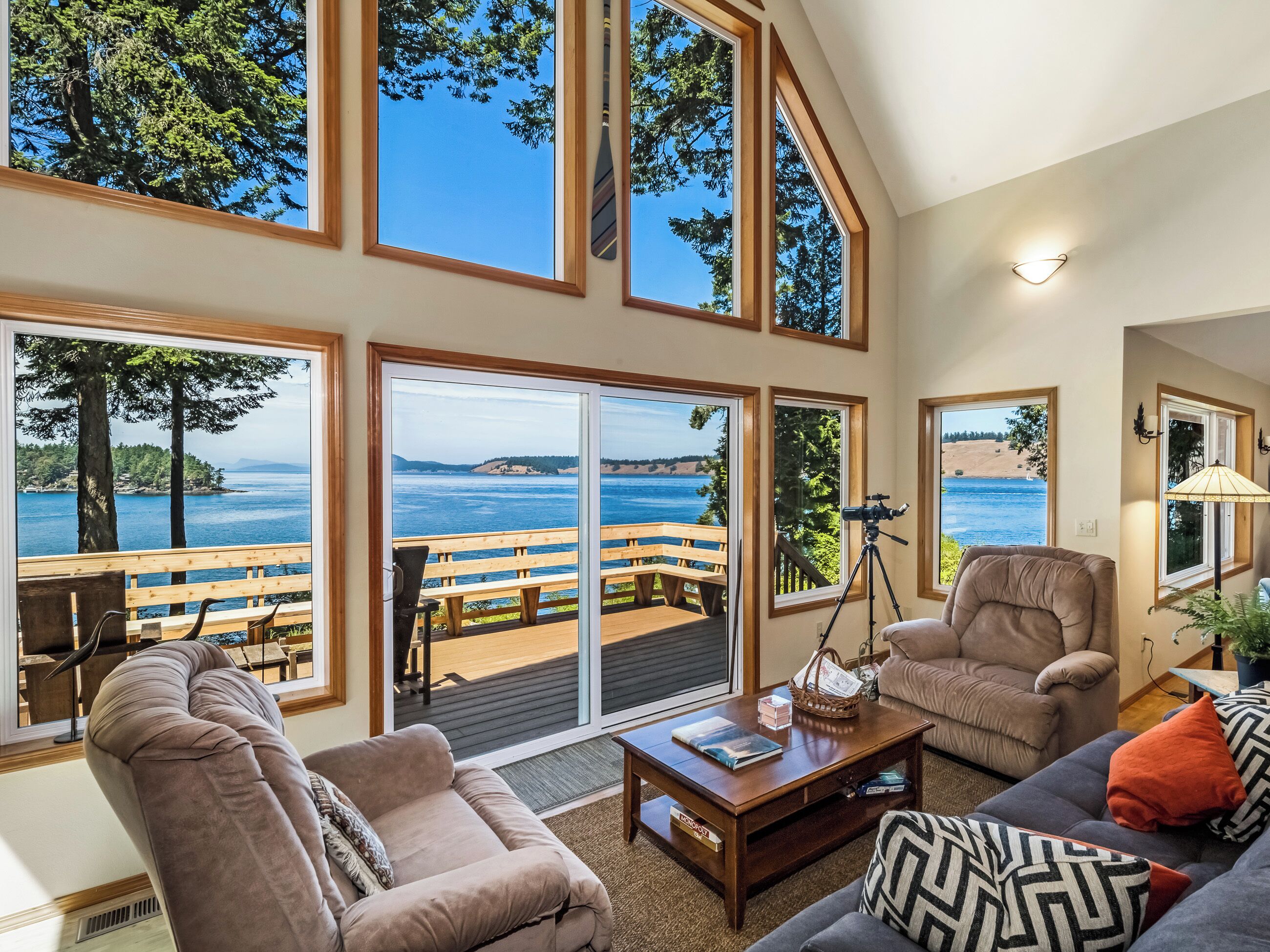 Smart TV, DVD player, books, stereo