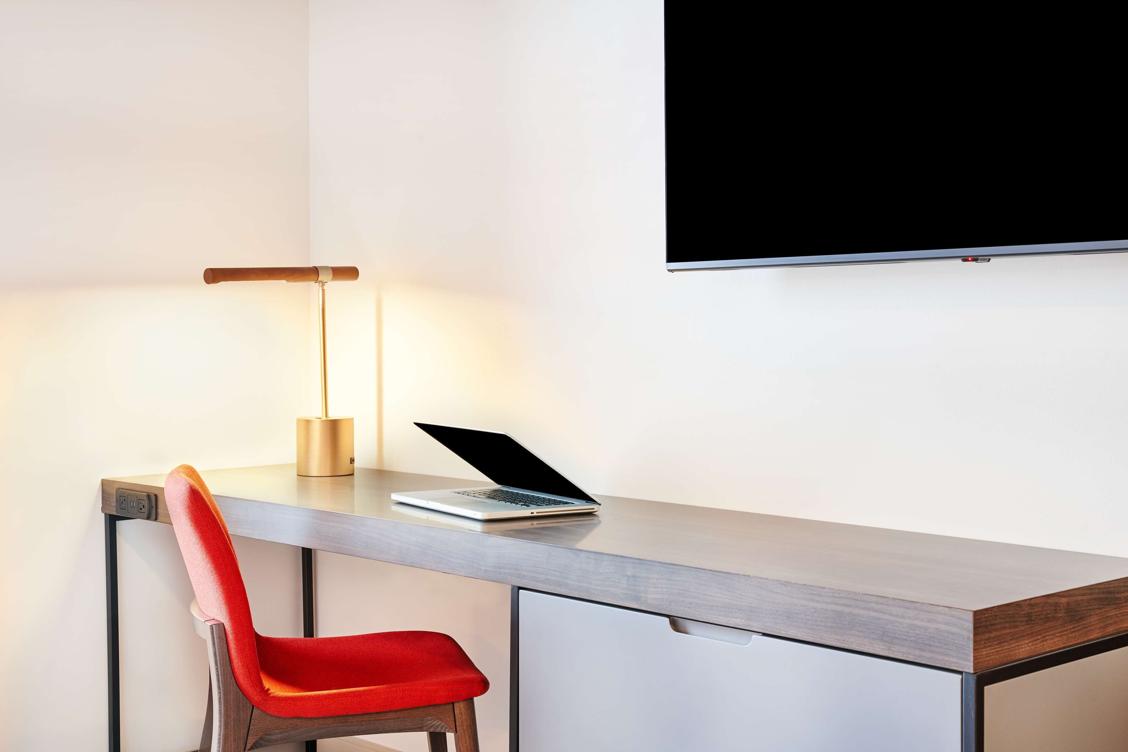 in-room safe, desk, laptop workspace, soundproofing