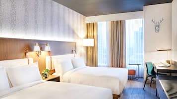 In-room safe, desk, laptop workspace, soundproofing