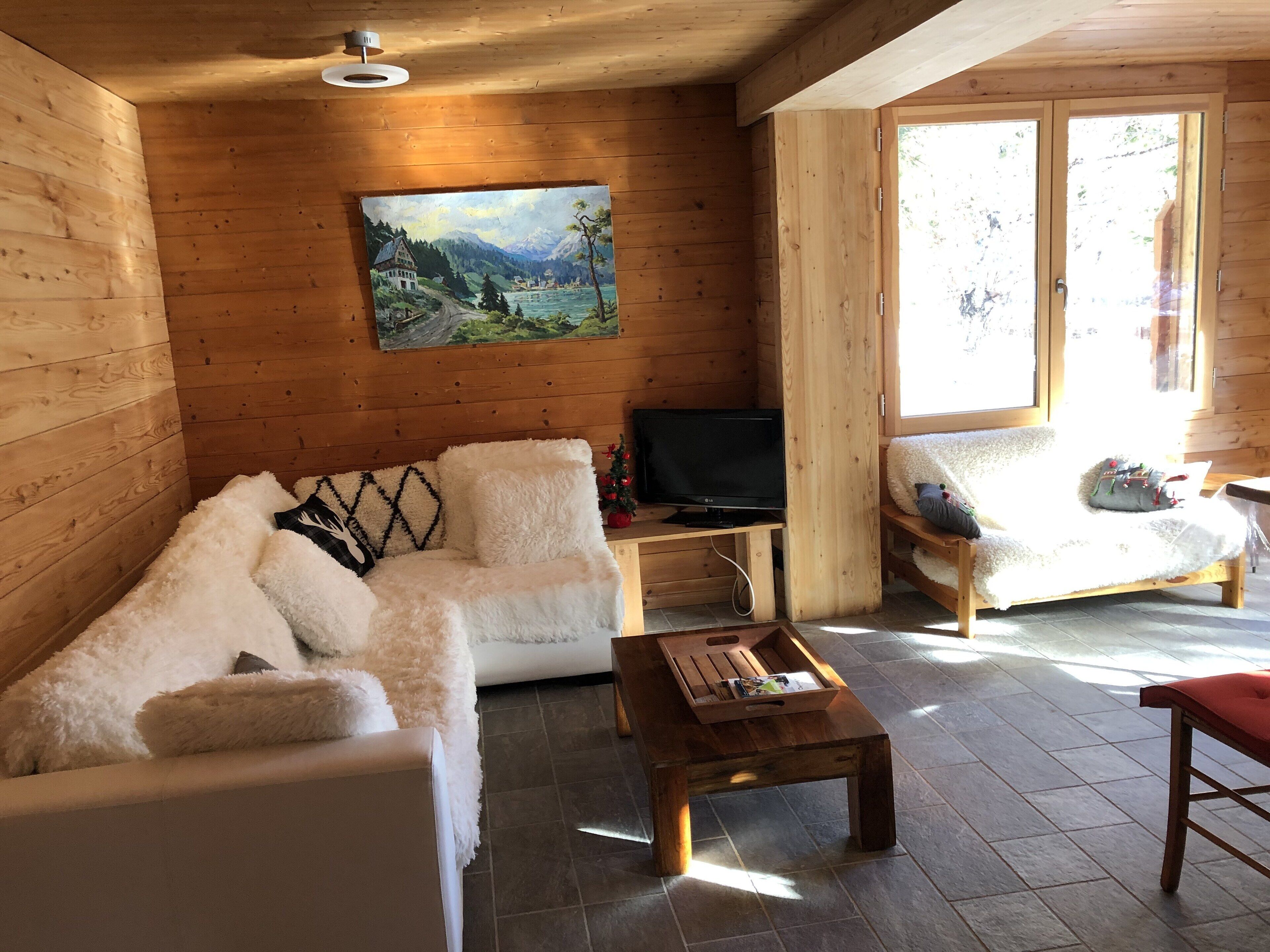 T3 Serre Chevalier 1500: Monetier center. ground floor facing south, Garden Terrace