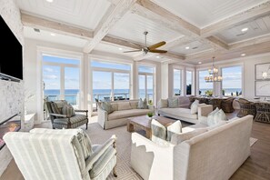 TV, foosball, offices