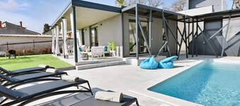 Modern Villa Barcolana with a swimming pool