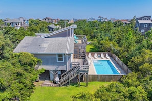 Exterior - Oceanview Dog Friendly w/ Private Pool, Screened Porch, Smart TVs, Beach Nearby (Salvo)