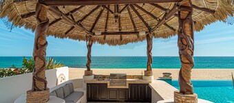 Beachfront 4BD Villa with a Wrap Around Upper Terrace and a Private Pool