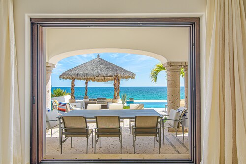 Beachfront 4BD Villa with a Wrap Around Upper Terrace and a Private Pool