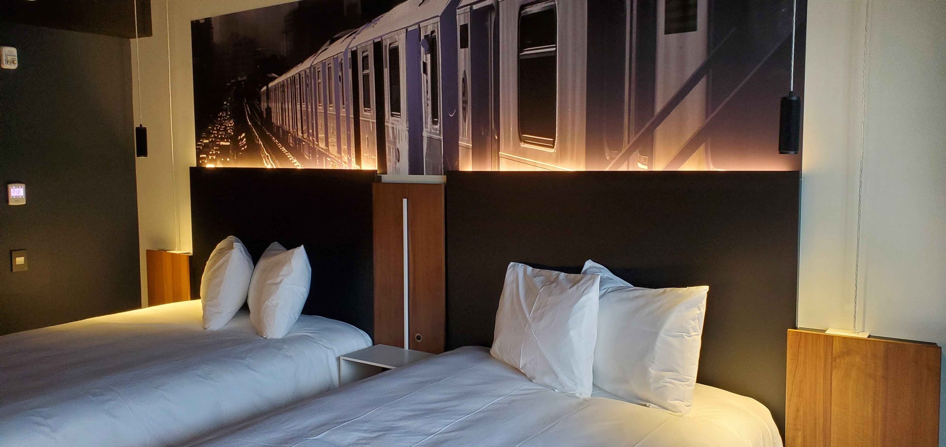 grand confort 2 queens | desk, blackout curtains, soundproofing, iron/ironing board