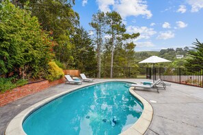Outdoor pool, a heated pool