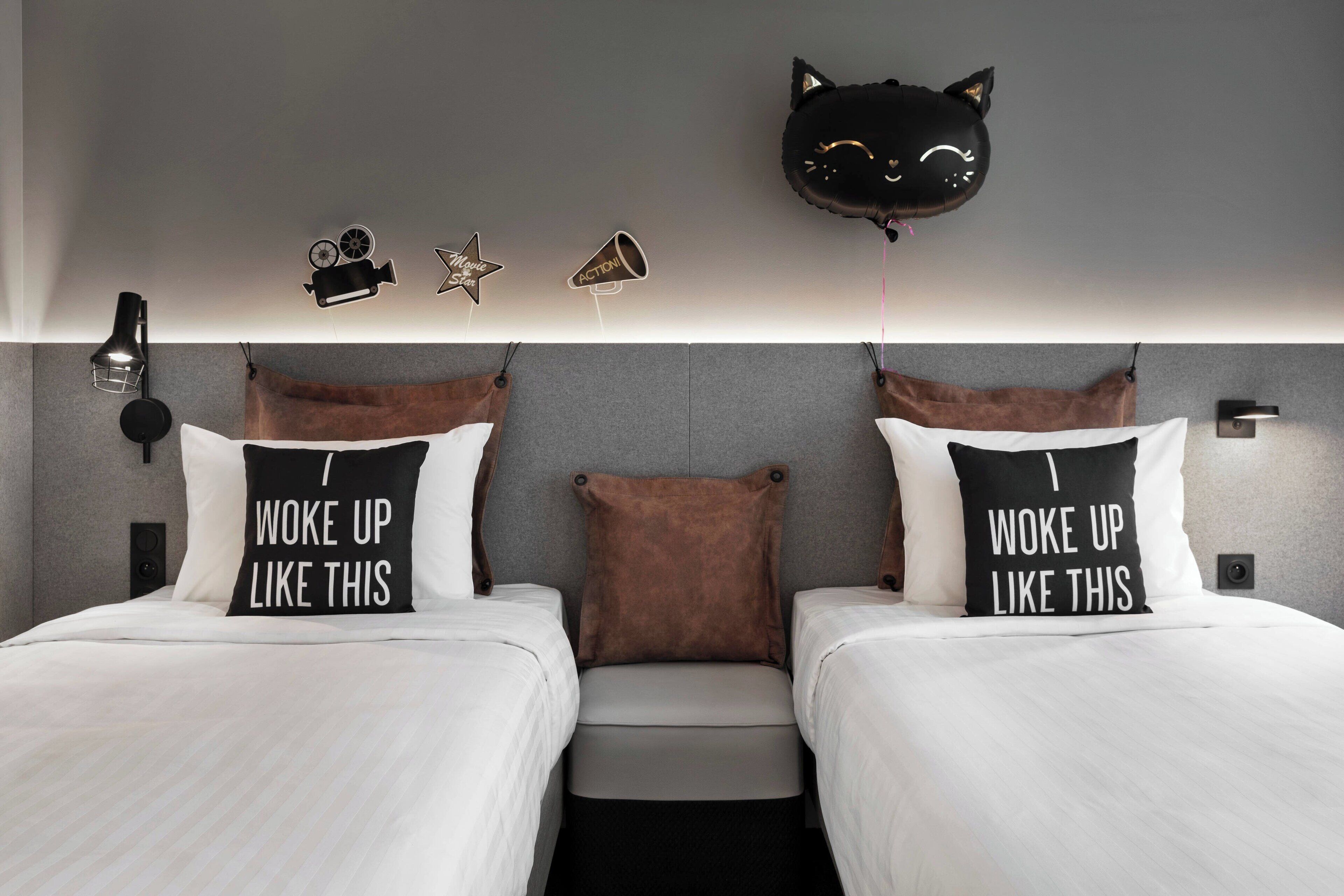 room, 2 single beds (cozy) | desk, laptop workspace, blackout curtains, soundproofing