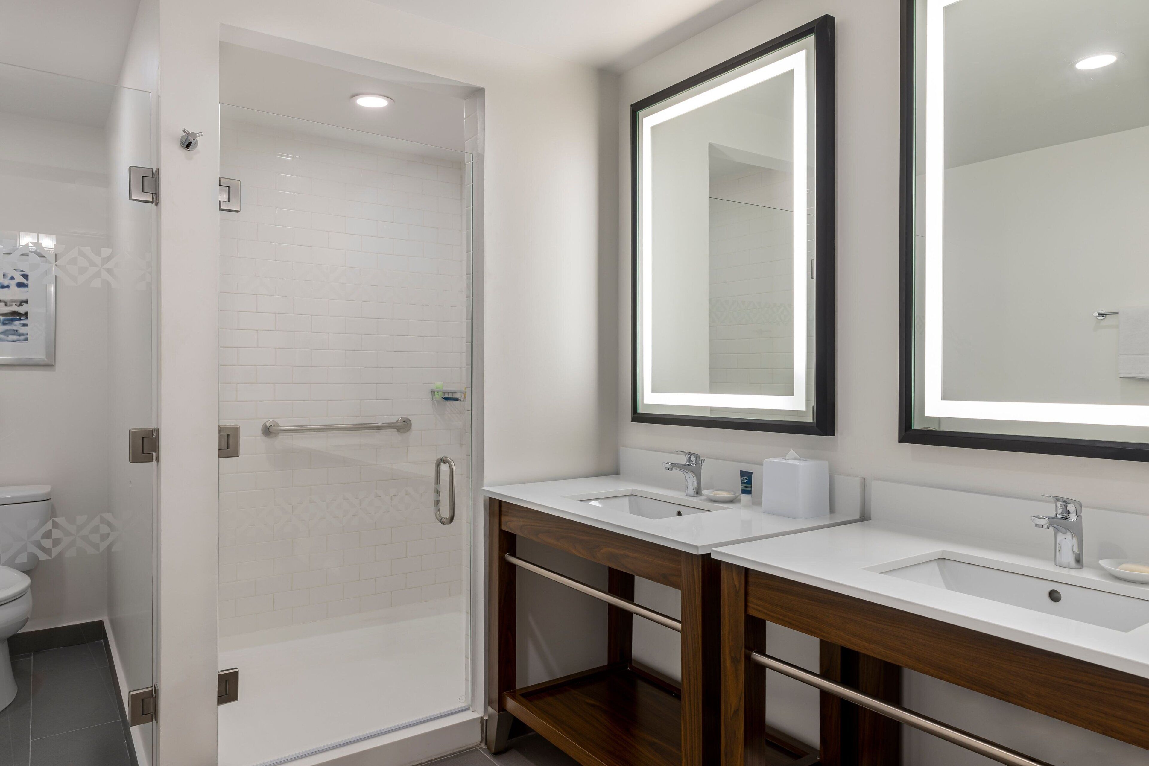 premium suite, 1 king bed with sofa bed, non smoking | bathroom | shower, rainfall showerhead, free toiletries, hair dryer