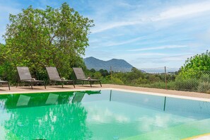 Pool - Pet-Friendly Villa Viterbo with Sea View, Pool & Wi-Fi (Son Servera)