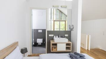 Condo | Bathroom | Shower, hair dryer, towels, soap