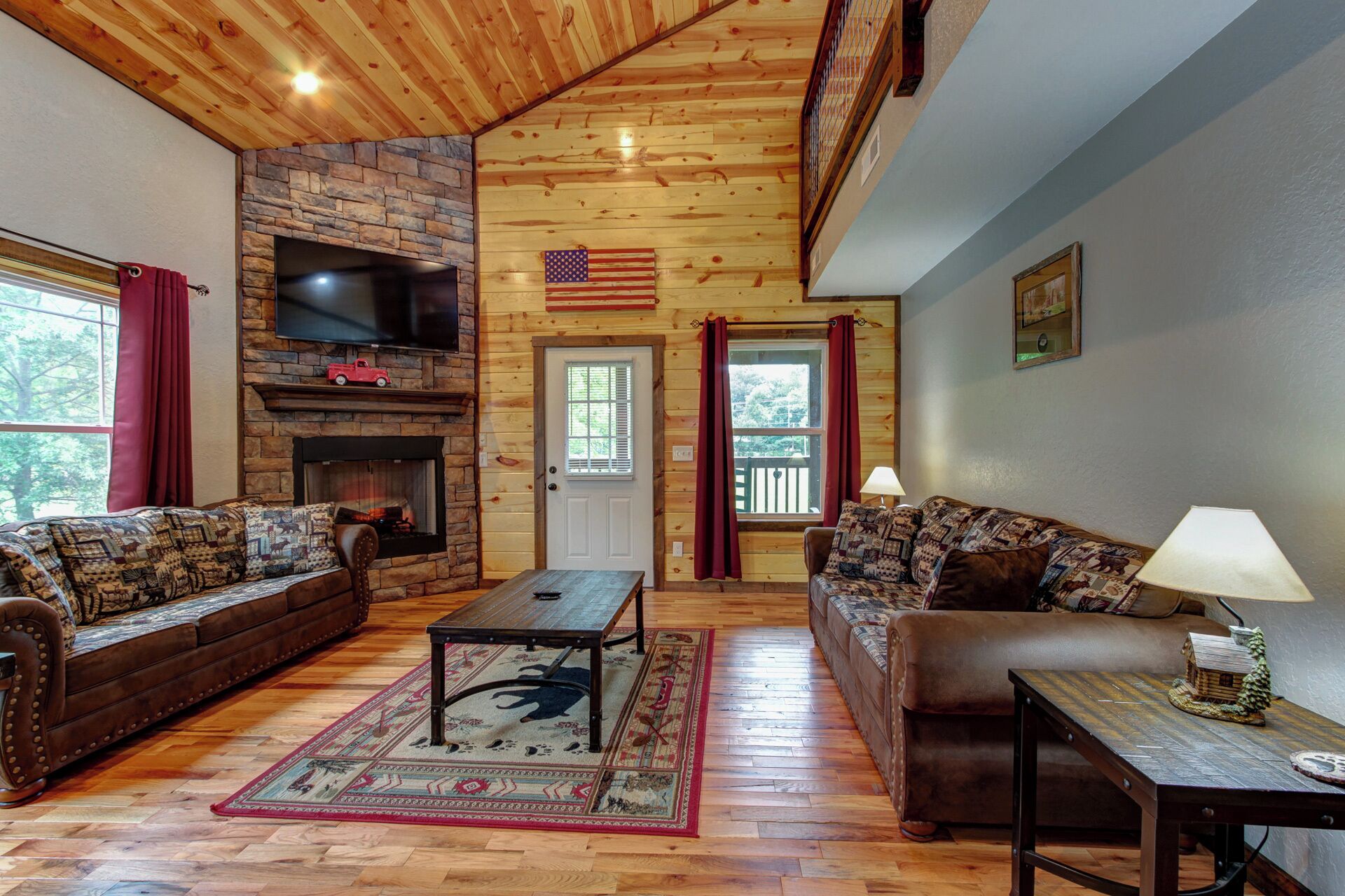 Smart TV, fireplace, video-game console