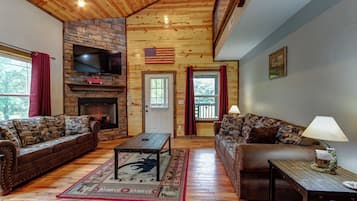 Smart TV, fireplace, video-game console