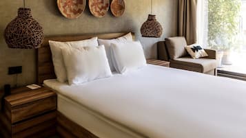 Ropa de cama de alta calidad y minibar