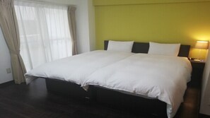 1 slaapkamer, een bureau, gratis wifi, beddengoed