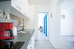 Family Apartment | Private kitchen | Full-size fridge, oven, stovetop, coffee/tea maker - Uncle Albert's (Trogir)