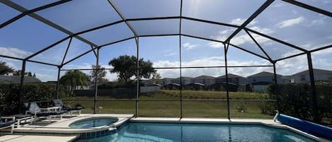 A heated pool