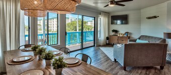 Gulf View - Steps away from beach entrance, heated pool and spa all year long.