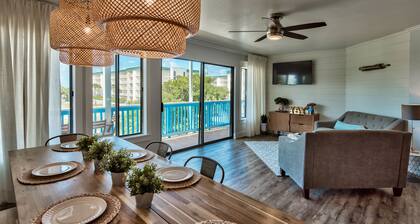 Gulf View - Steps away from beach entrance, heated pool and spa all year long.