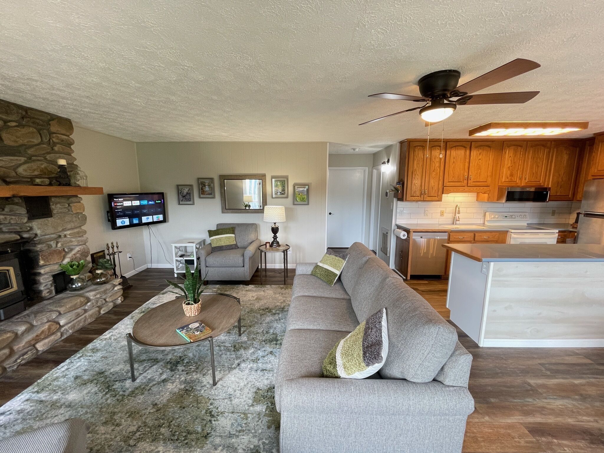 Mountain Views and Sounds of the River on the golf course