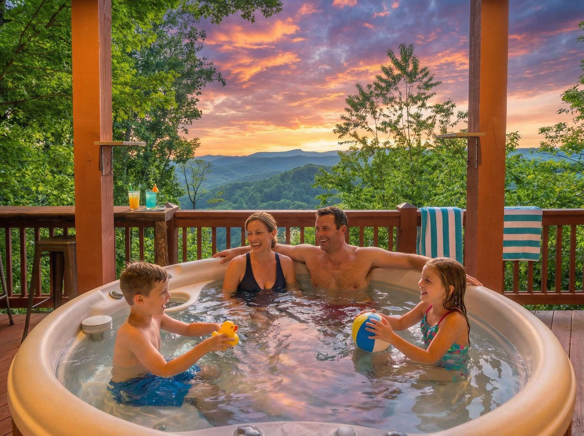 Outdoor spa tub