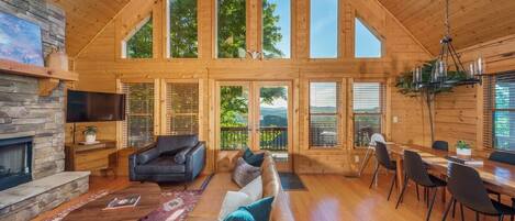 Fernseher, Kamin, Videospiele, Bücher