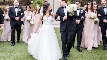 Outdoor banquet area