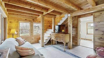 Televisión, reproductor de DVD y libros