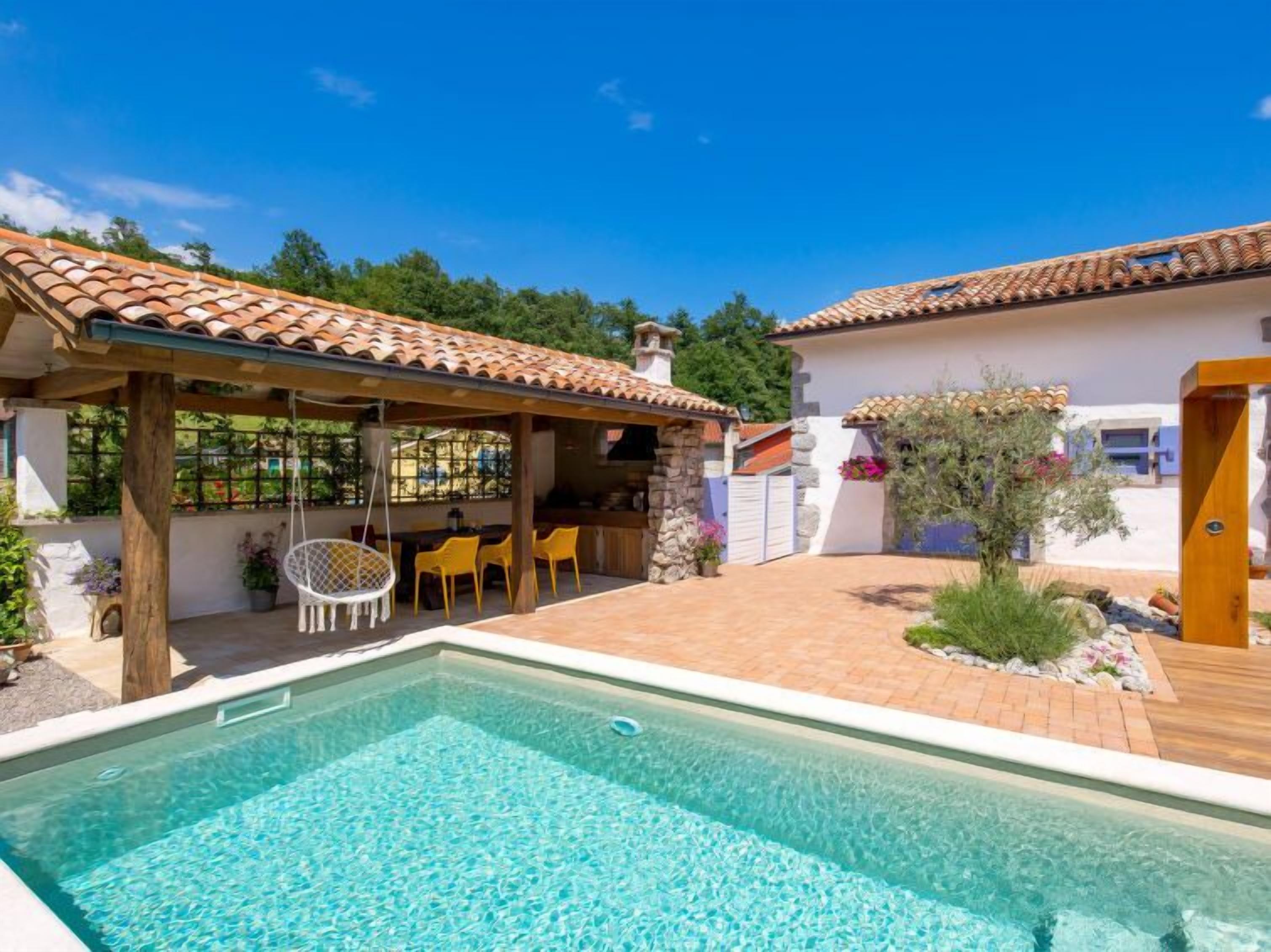 A heated pool