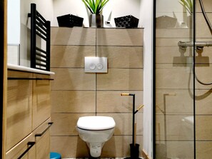 Hair dryer - Renovated studio with kitchenette, balcony, and wifi (Les Gets)
