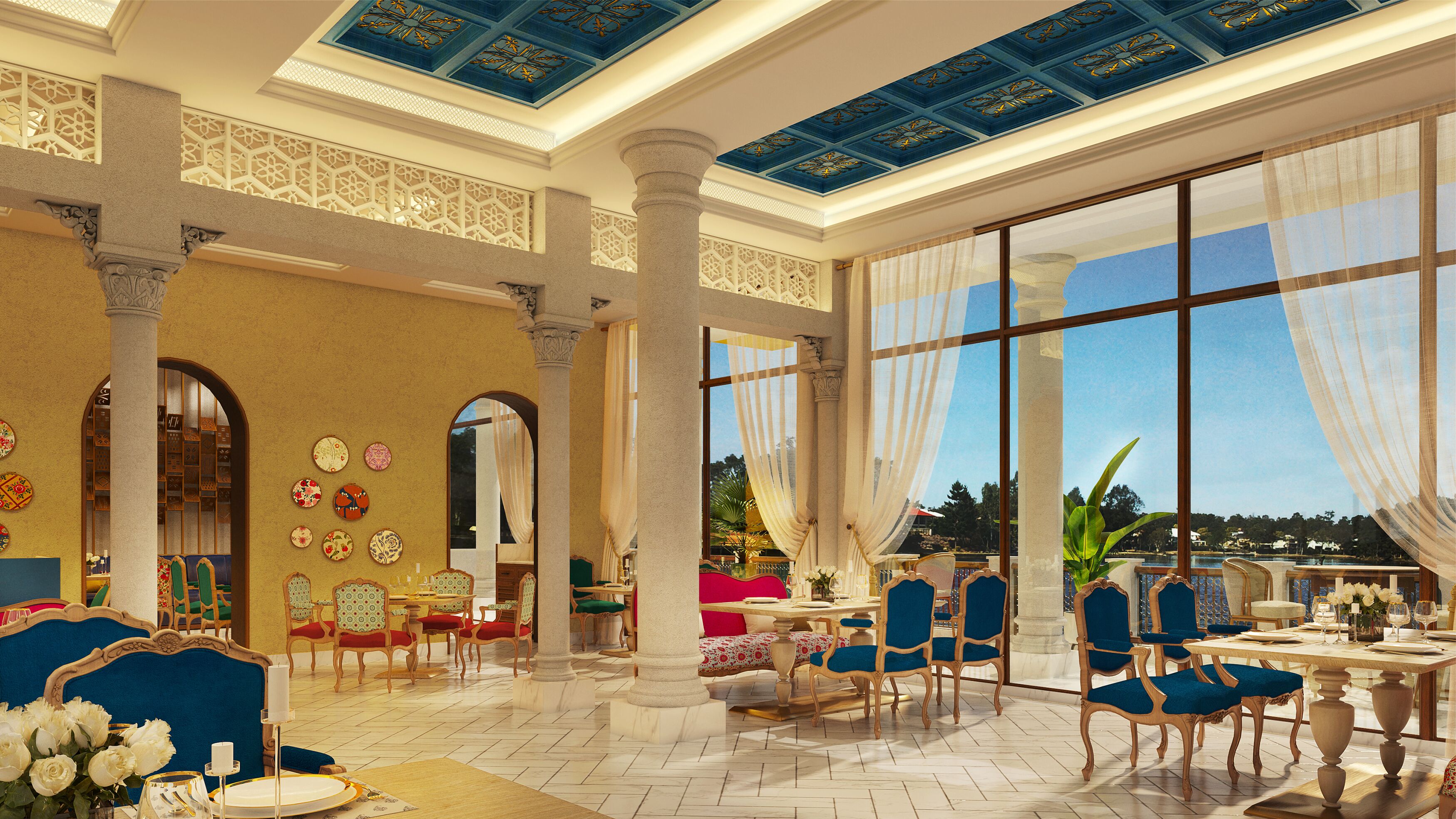 Breakfast, lunch, dinner served; vegetarian cuisine, al fresco dining 