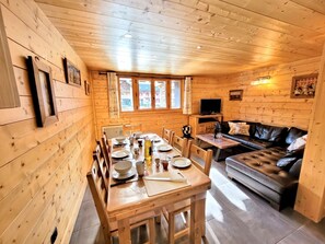 Dining - Spacious T3+cabine in central Les Gets, 7 people, near slopes, comfort (Les Gets)