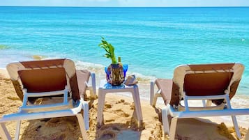 Sun loungers, beach towels