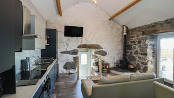Cottage | Private kitchen | Fridge, dishwasher, electric kettle, cookware/dishes/utensils