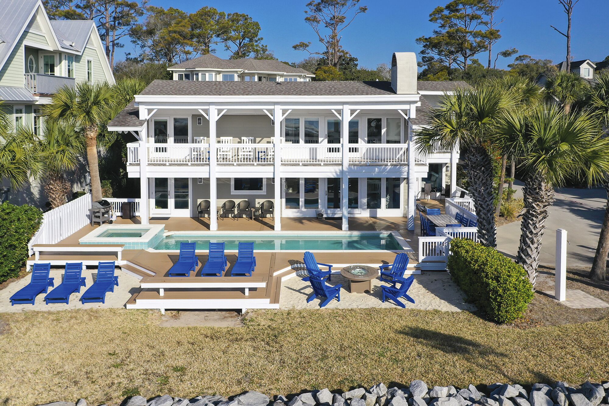 17 Dune Ln-The Cottage-Oceanfront, Super Cute! Fire Pit, HEATED POOL & SPA