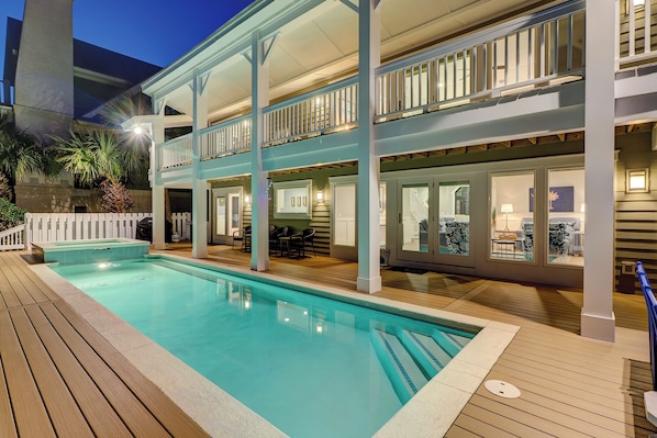 A heated pool