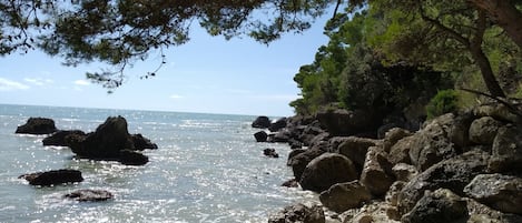 Una spiaggia nelle vicinanze
