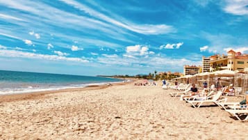 Sun loungers, beach towels