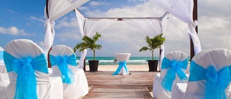 Outdoor banquet area